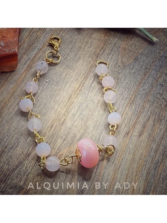 Alquimia Jewelry - Alquimia Pink and Pale Rose Beaded Bracelet